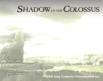 Shadow of the Colossus screen shot title